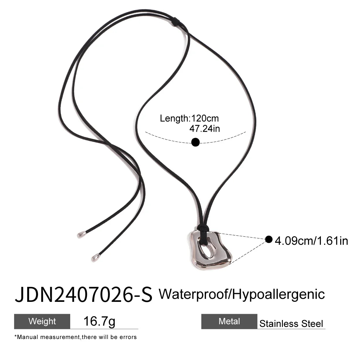 Uworld Waterproof Stainless Steel Micro Trend Cord Necklaces Women Statement Metal 18K Gold Plated Trendy 2024 Jewelry collares