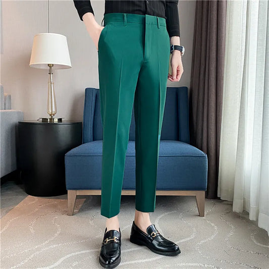 Suit Pants Casual Cotton Trousers Business Pants For Men Wedding Party Dress