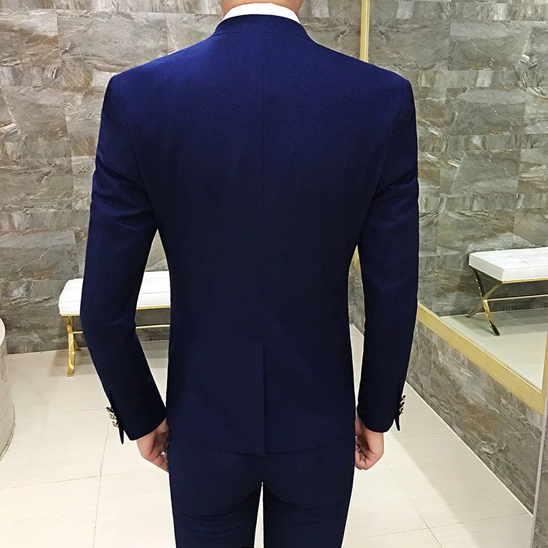 Tuxedo for Mens: Suit Male Korean Youth Fashion Groom Dress Suit