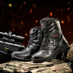 Military Boots Men Leather Combat Boots for Men Infantry Tactical Boots Hiking Boots for Mens