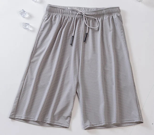 2024 New Men's Sports Shorts Fast Slow Run Breathable Quick-Dry Mesh Shorts Gym Fitnesssolid Color Polyester Casualwear