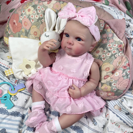 18 Inch Finished Reborn Baby Doll Full Silicone Vinyl Girl Washable Bettie With Painted Lifelike 3D Skin Reborn Christmas Toys