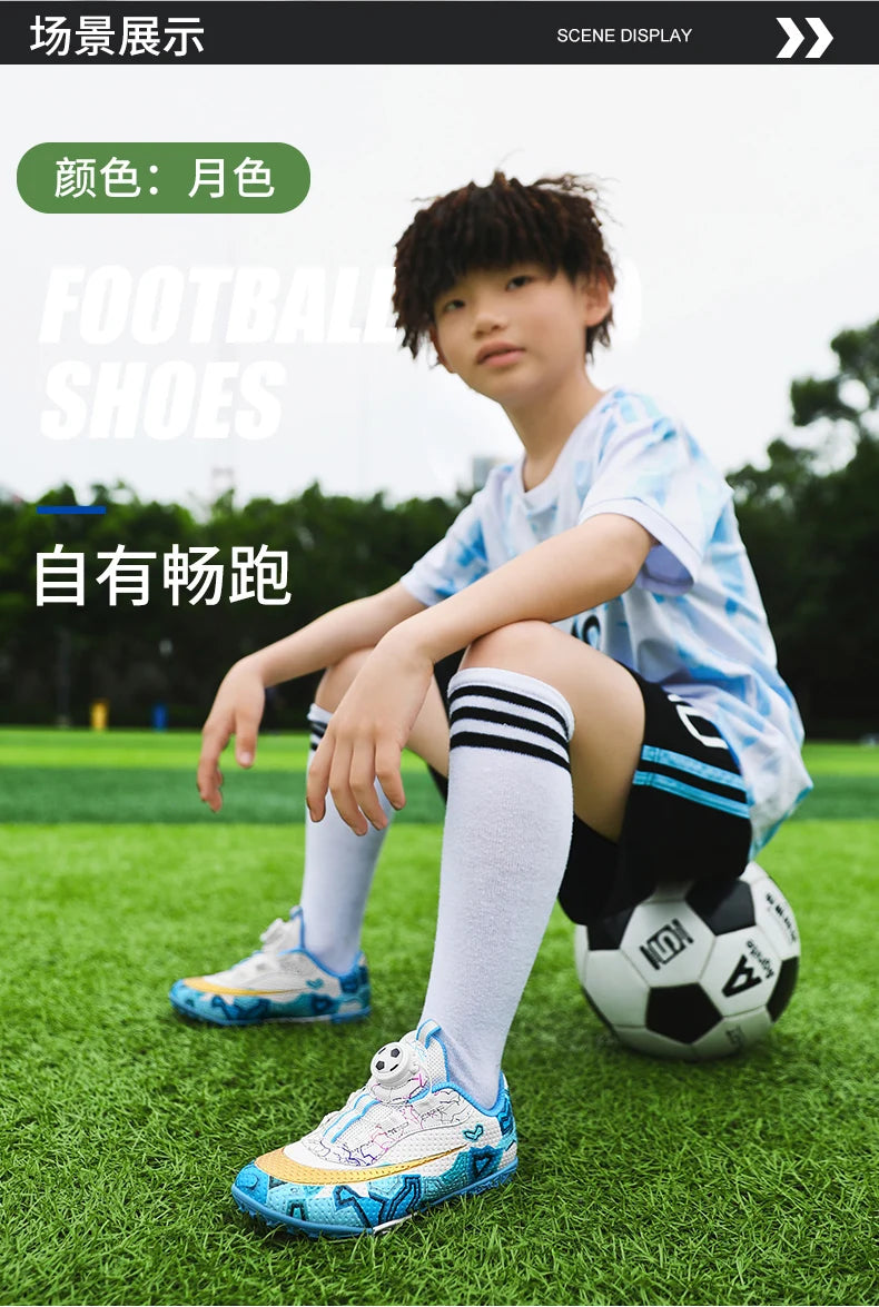 Football Boots Society Futsal TF Pink Soccer Tennis Shoes Sports