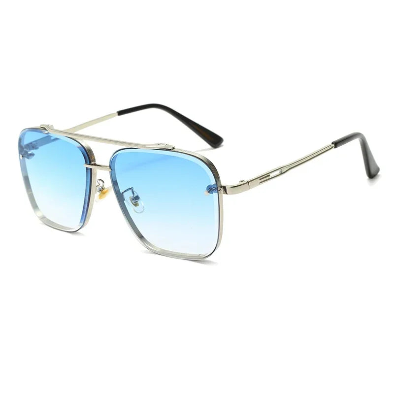 Sunglasses Cool Men Vintage Luxury Brand Design Metal Sun Glasses Women