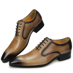 Fashion Elegant Formal Business Dress Shoe for Men Handmade Genuine Leather