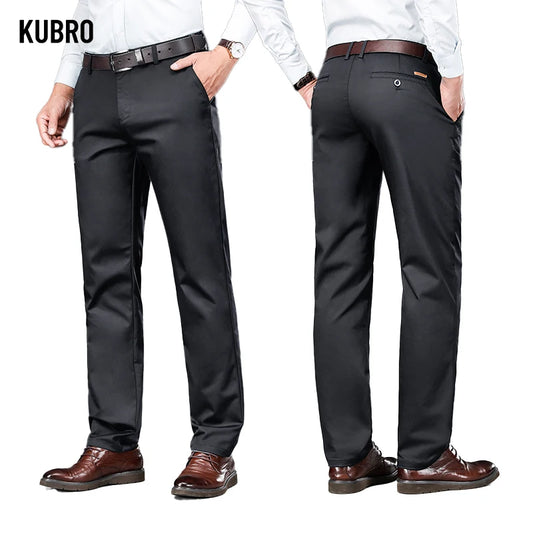 High Quality Men's Clothing Autumn Winter Office Business Casual Suit Trousers American