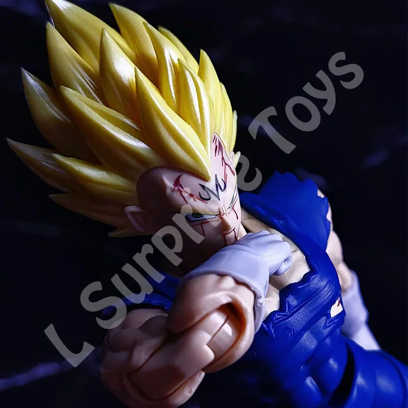 Black Hole TK Custom Dragon Ball Z Super Saiyan SSJ Majin Vegeta Battle Damage Full Power Anime Action Figures Models Gifts Toys