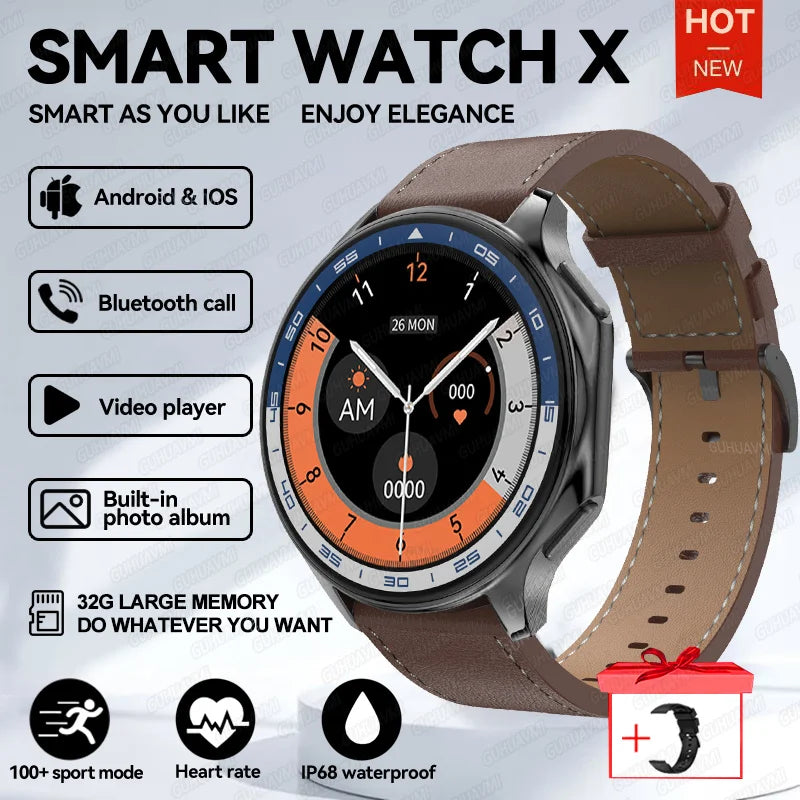 2025 Men High-End Business Watch For IOS OPPO Watch X 4G Large Memory Video playback Smartwatch Sport Fitness Waterproof Watches