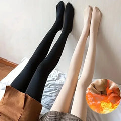 Women Winter Thicken Leggings Warm High Waist Solid Color Velvet for Female