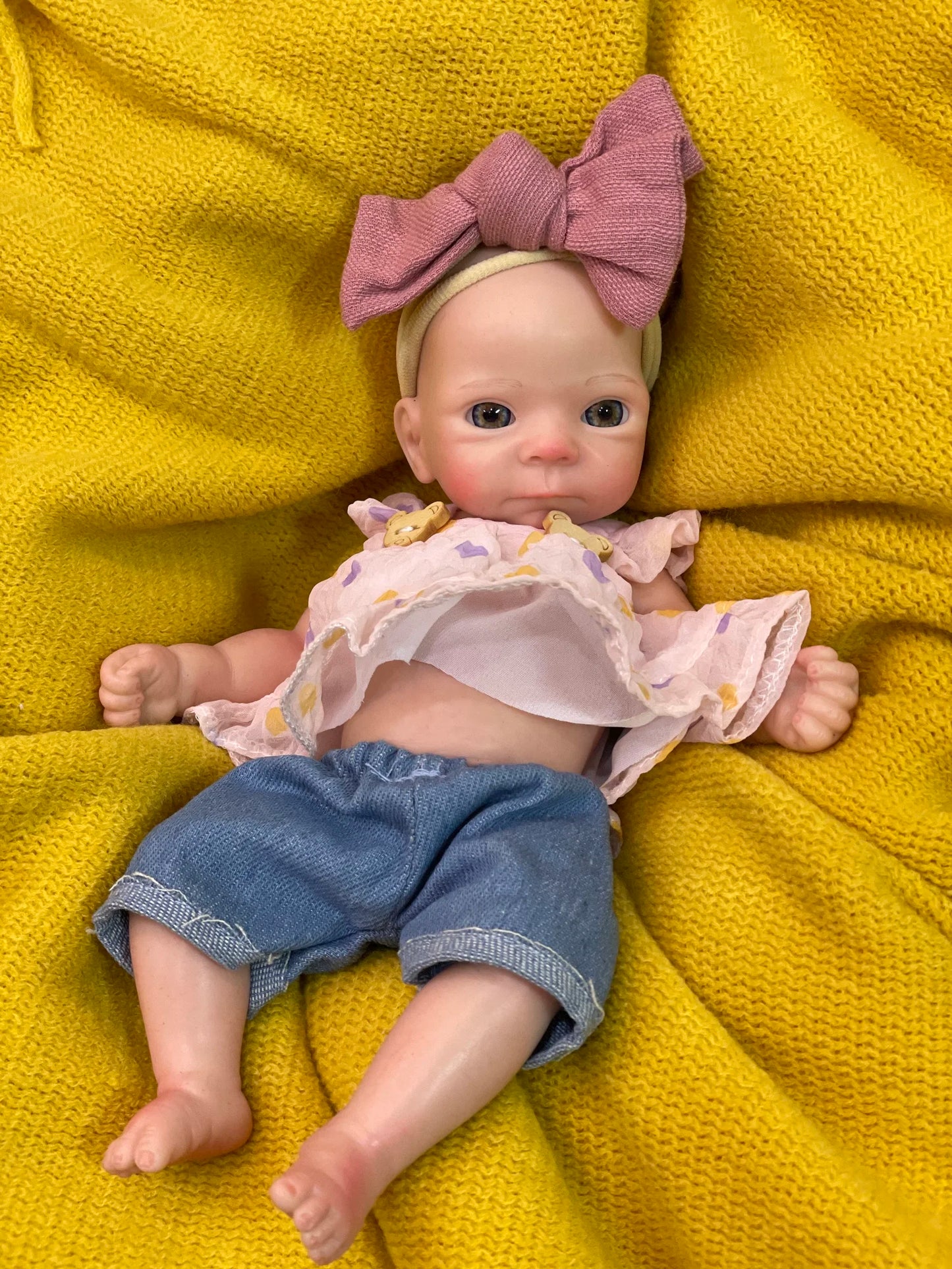 8styles/26cm Open and Close Eyes Cute Soft Full Body Solid Silicone Girl 3D Painted Skin Lifelike Real Corpo De Silicone Doll