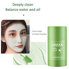 Face Clean Mask Green Tea Cleansing Stick Mask Smear Pores Moisturizing Mask Film Deep Blackhead Remover Cleansing mud 40g