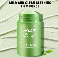 Face Clean Mask Green Tea Cleansing Stick Mask Smear Pores Moisturizing Mask Film Deep Blackhead Remover Cleansing mud 40g