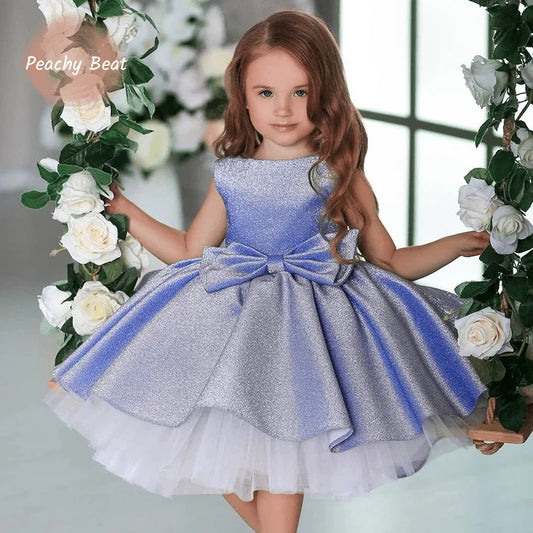 Baby Girl Princess Tutu Dress Toddler Child Vintage Sequins Bow Vestido