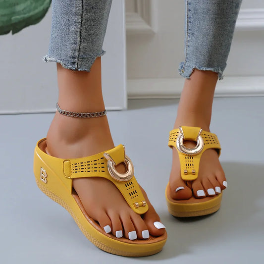 Women's Sandals Rome Wedges Slippers Casual Platform Beach Shoes