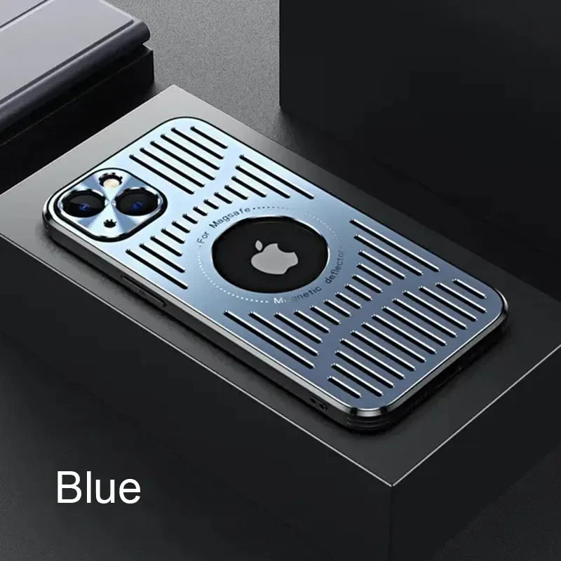 Better Heat Dissipation Aluminum Metal Phone Case For iPhone 17 16 15 14 13 12 Pro Max Back Cover