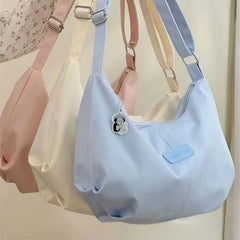 Casual Nylon Womens Shoulder Bag Korean Fashion Simple College Style Crossbody Bag