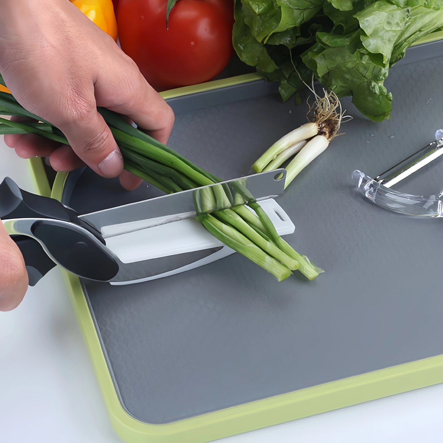 Premium Chop Scissors Cutting Board Scissors Vegetable Chopper Easy Cutter