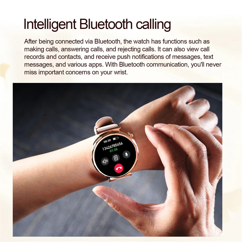 Fashion Women's Smart Watch AMOLED HD Screen Health Monitoring GPS Sports Track Watch Bluetooth Call Smartwatch Android IOS