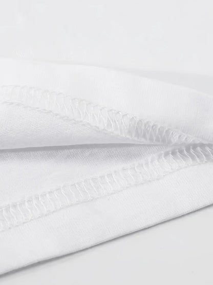 Men's 100% cotton summer fashionable casual loose plus size freedom graphic printed sports round neck short sleeved T-shirt top