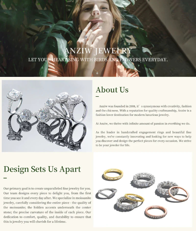 Anizw 2025 New 925 Silver Flower Clover Bracelet Moissanite 3mm for Women 18k Gold Plated Fine Jewelry Certified Lab Diamond D-E