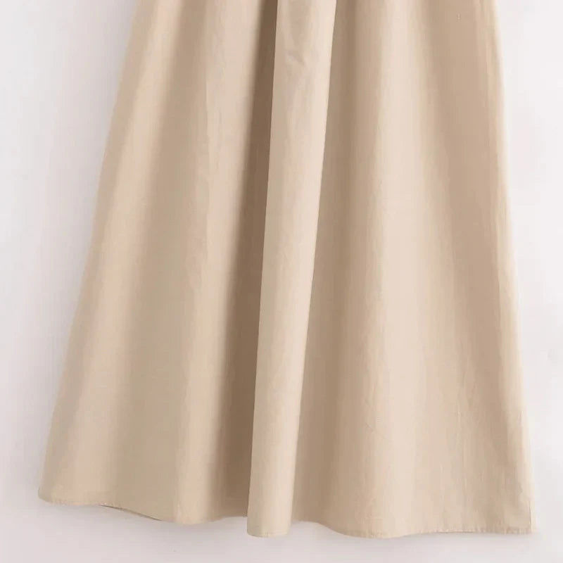 HXAO Women's Black Long Dresses 2025 Spring Sleeveless Elegant Dresses Fashion Casual Vintage Party Khaki Dresses Vestidos