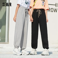 Semir Casual Pants Women Embroidered Loose Jogging Pants All-Match