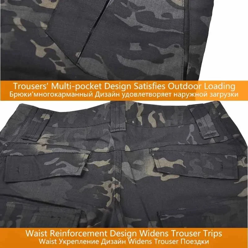 Green Tactical Suits Outdoor Uniform Men Clothing Training Suit Hunting Shirts Cargo Pants Paintball Mens Sets Wear Resistant