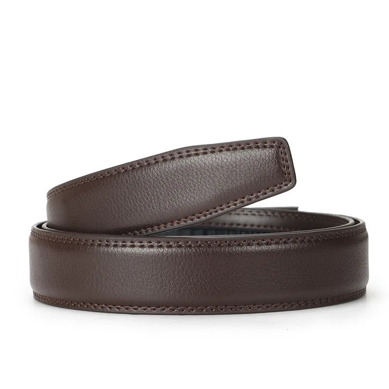 Men's Automatic Belt Adjustable Ratchet Belt for Men Brown/Black High-Quality Genuine Leather Belt Business Casual Belt for Men