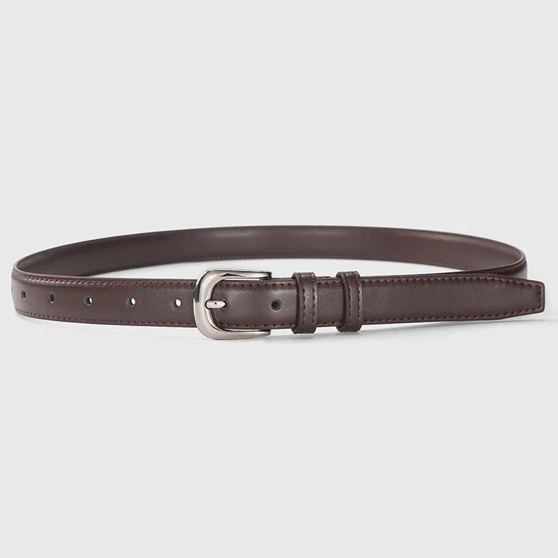 1pcs Women's Thin Waist Belt All-Match Style Fashionable And Simple Women's Belt With Jeans