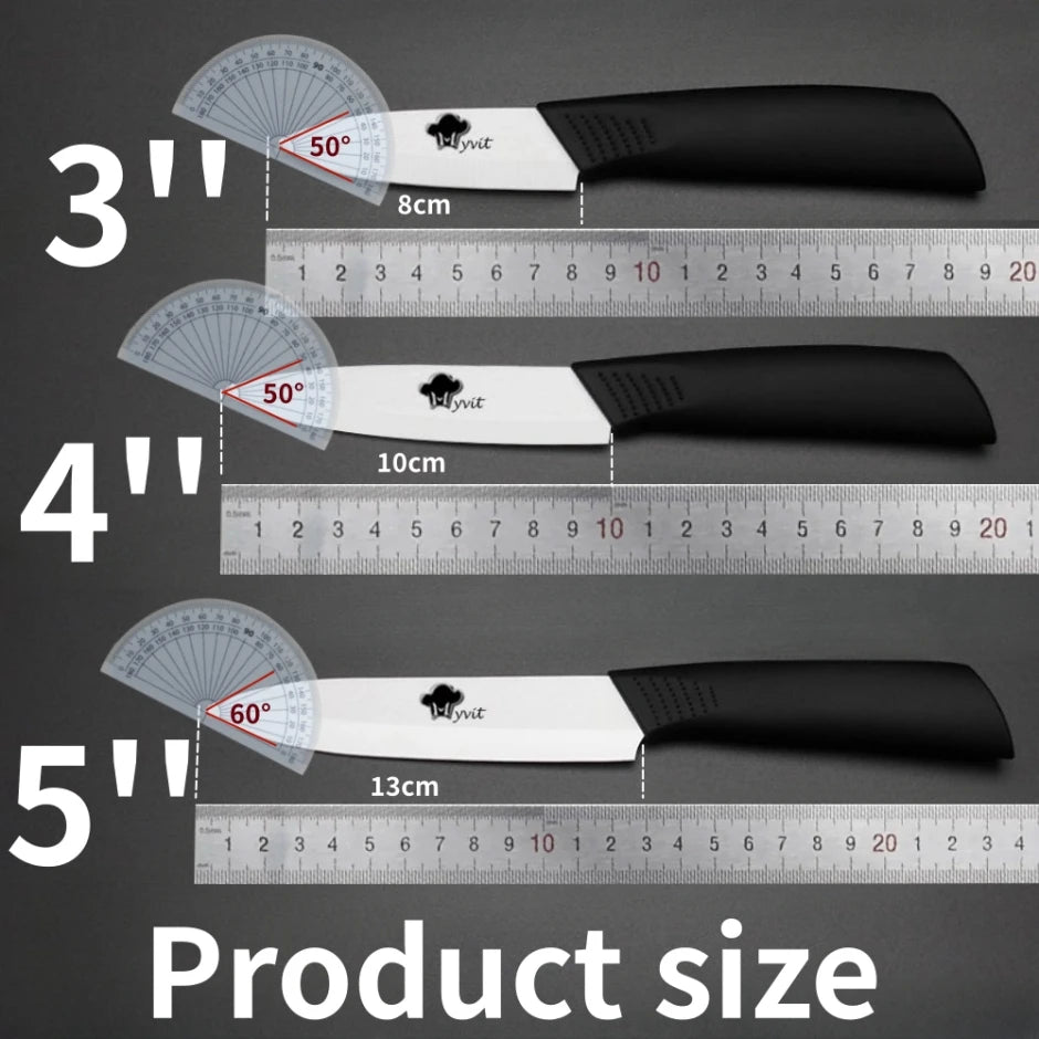 Ceramic Knives Set for Kitchen Paring Utility Slicing Fruit Vegetable Cutter 3 4 5 inch
