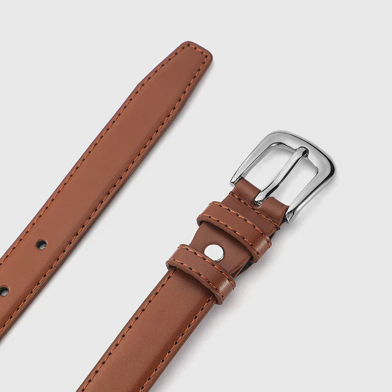1pcs Women's Thin Waist Belt All-Match Style Fashionable And Simple Women's Belt With Jeans