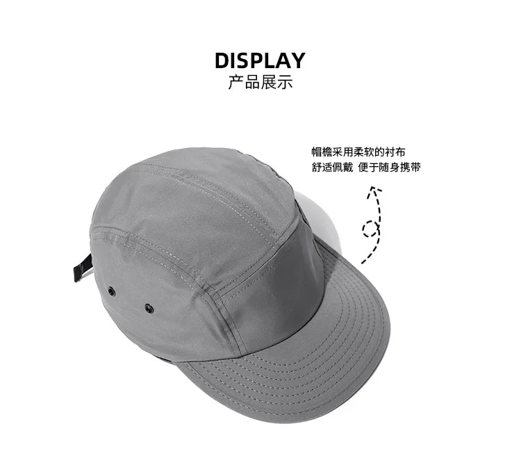 Men Women Baseball Cap Trucker 5 Panel Hat Unstructured Snapback Lightweight All Sports for Running Hiking Tennis