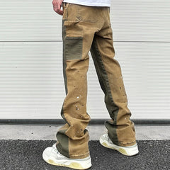 Baggy Y2K Jeans: Men Denim Logging Pants