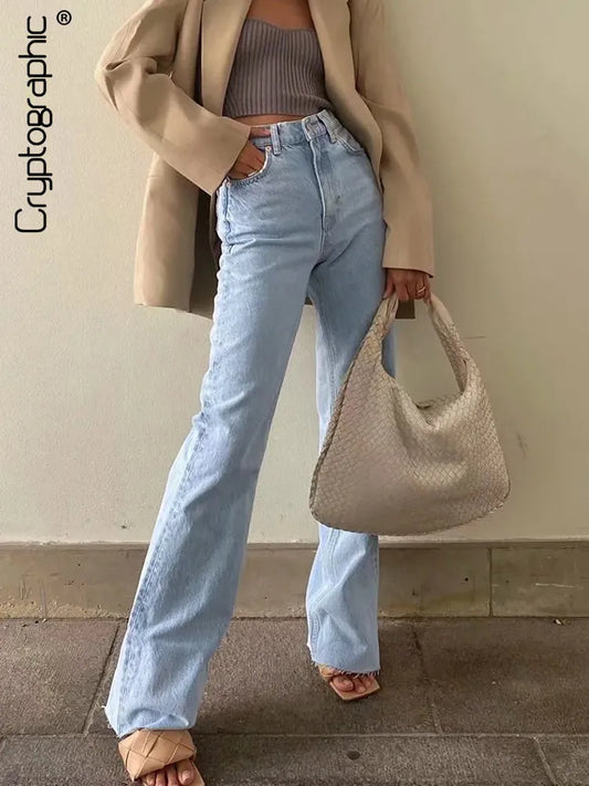 Casual Fashion Straight Leg Women's Jeans Denim Bottom Harajuku Boyfriend