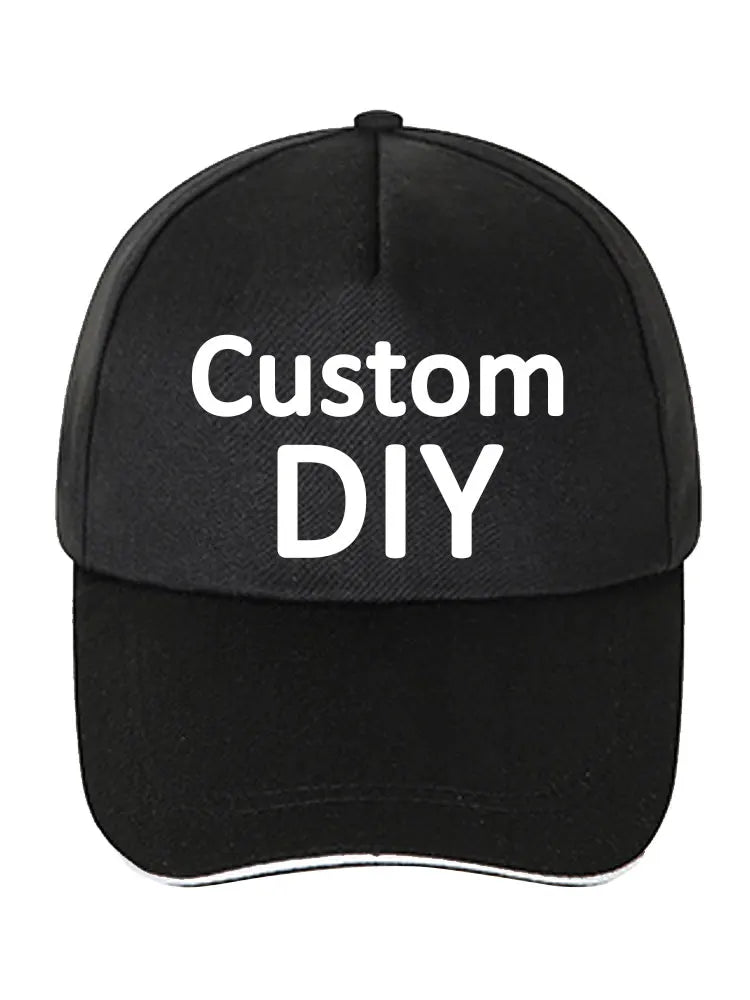 Baseball Caps Custom DIY For Men Woman Hat Custom Logo Men's cap Print Text Design Trucker velcro Hat designer cap men