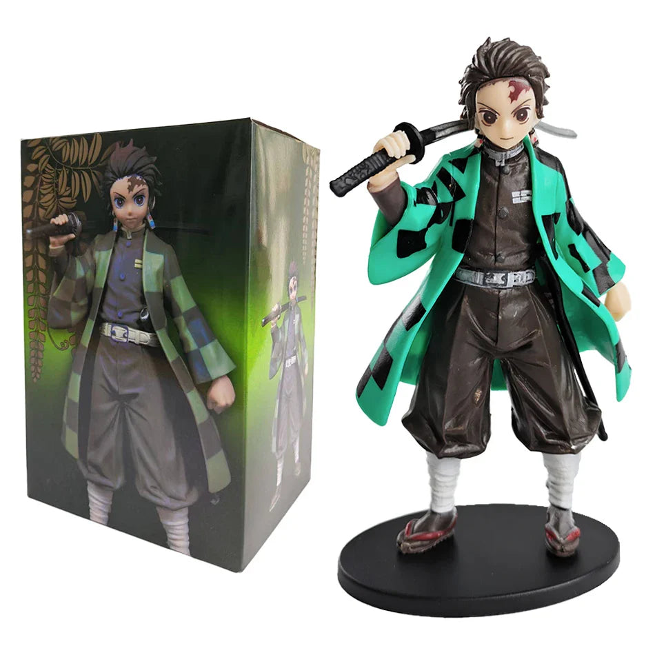 16cm Anime Demon Slayer Kimetsu no Yaiba Figure Kamado Tanjirou Action Figure Agatsuma Zenitsu Nezuko Warrior PVC Doll Model Toy