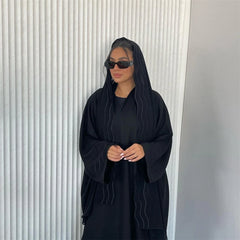 Arab Dubai Arabic Turkey Islam Muslim Kimono Abaya With Hijab Prayer