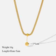 316L Stainless Steel Exaggerated Gold Color Thick Chain Pendant Necklace For Women