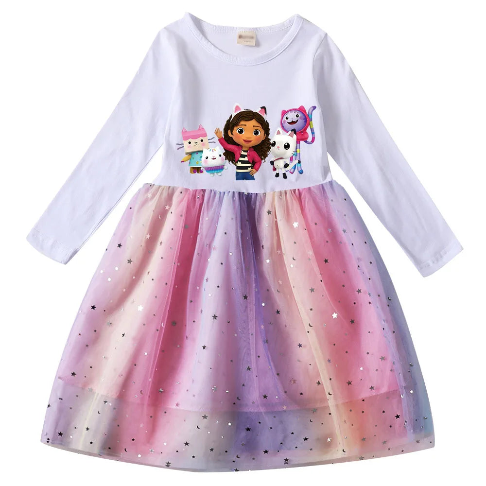 Dress Kids Gaby Chat Clothes Baby Girls Long Sleeve Casual Dresses