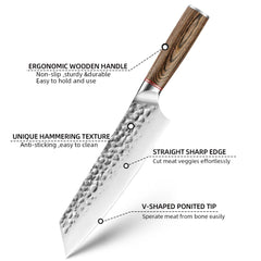 Kitchen Knife Stainless Steel Japanese Chef Knife Full Tang Forged Cleaver Butcher Knife