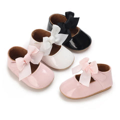 Baby Girl Shoes Bow Flats Non-slip Princess Toddler Shoes Formal Sandals