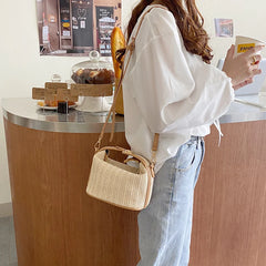 Straw Crossbody Bag For Women Fashion Small Knitting Tote Bag Bohemian