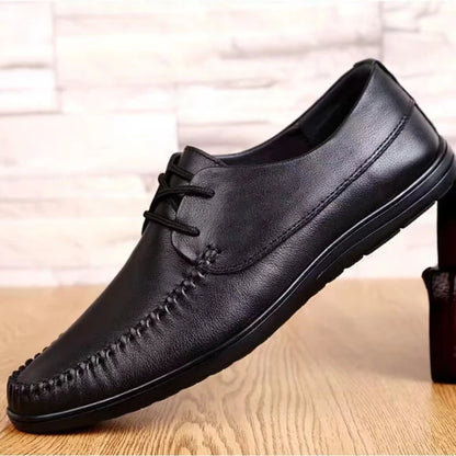 Leather Men Formal Shoes Luxury Brand 2023 Men's Loafers Dress Moccasins Breathable Italian Black Wedding Shoes Plus Size 38-47