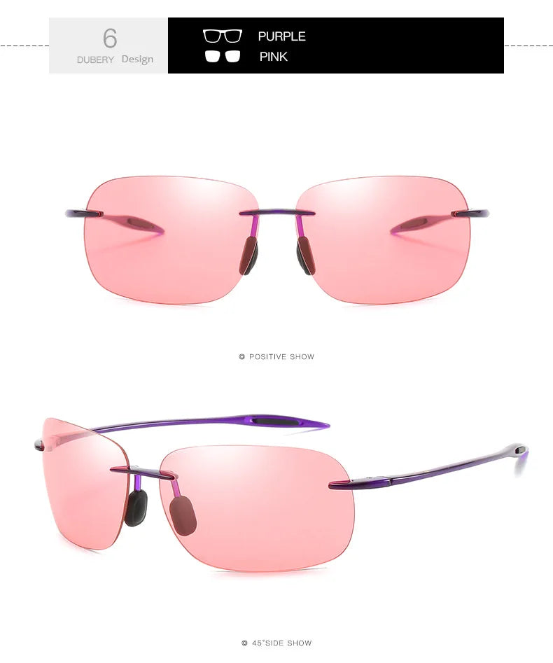 New Men's Rimless Sunglasses Sport Driving Sunglasses Ultra Light Rimless Glasses