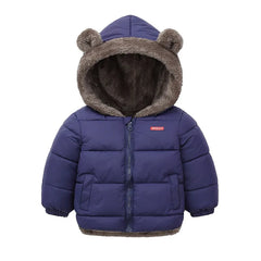 2023 Boys Jackets Children Hooded Outerwear Girls Warm Jacket