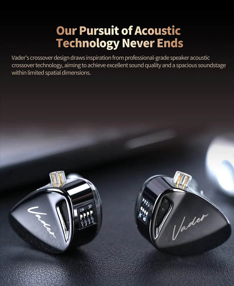 KZ Vader In Ear Monitor, HiFi Headphone, Customisable Headphone Switch Adjustment, Zobel Network Headset Design