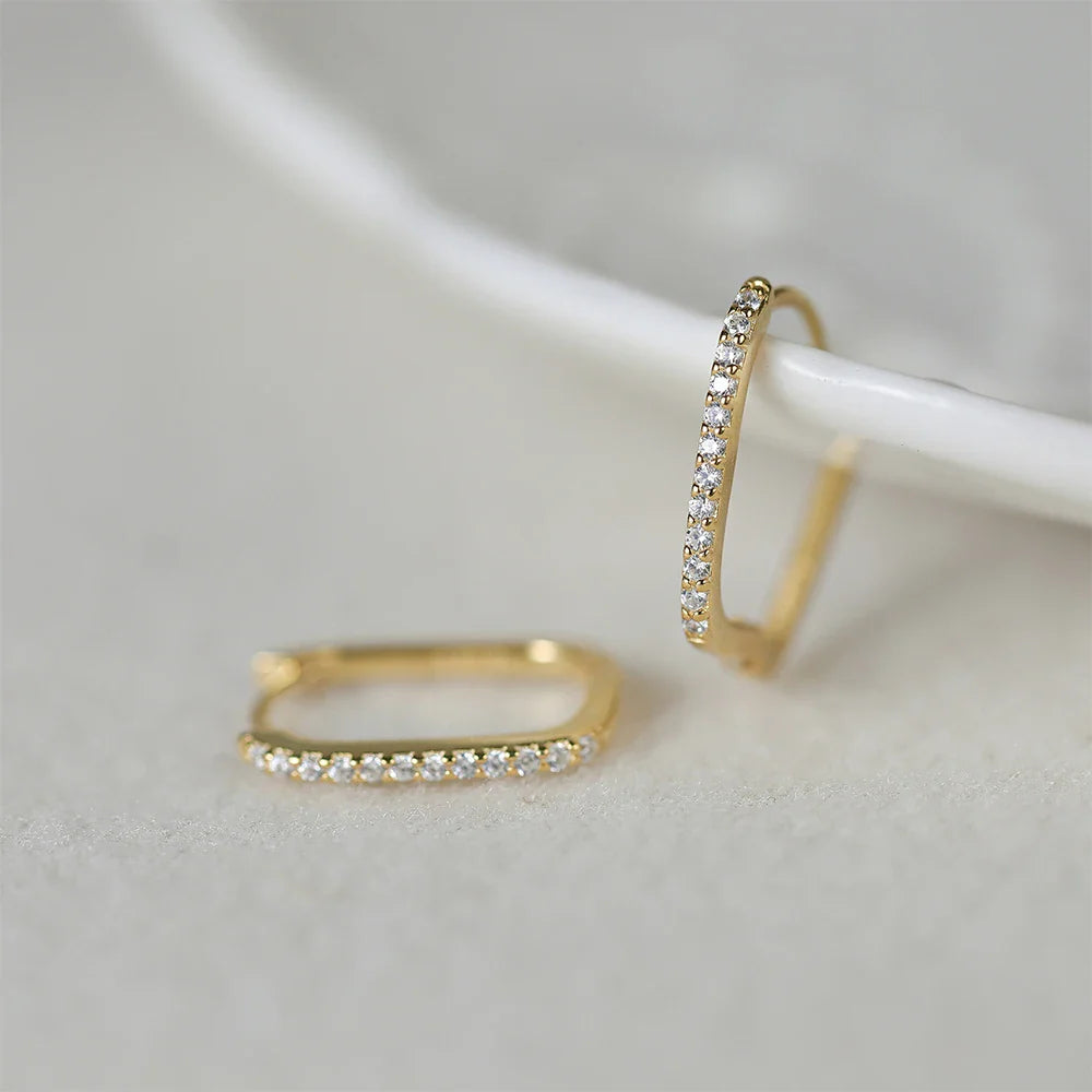 ROXI 925 Sterling Silver Ear Buckle Snake Twisted Round Circle Microinlaid Zirconia Hoop Earrings For Women Pendientes Aro Rojos
