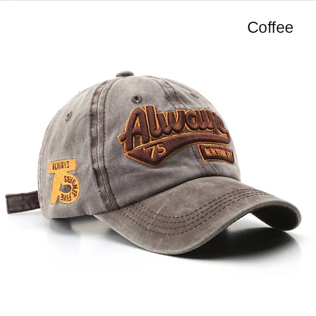 Embroidered Baseball Cap For Women Men New Spring Summer Solid Sunhat Retro Washable Sport Snapback Caps Hip Hop Fishing Hat