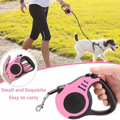 5m Durable Dog Leash Nylon Cat Lead Extension Automatic Retractable Puppy Walking