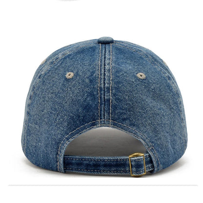 Denim Baseball Cap Men Women Embroidery Letter Jeans Snapback Hat